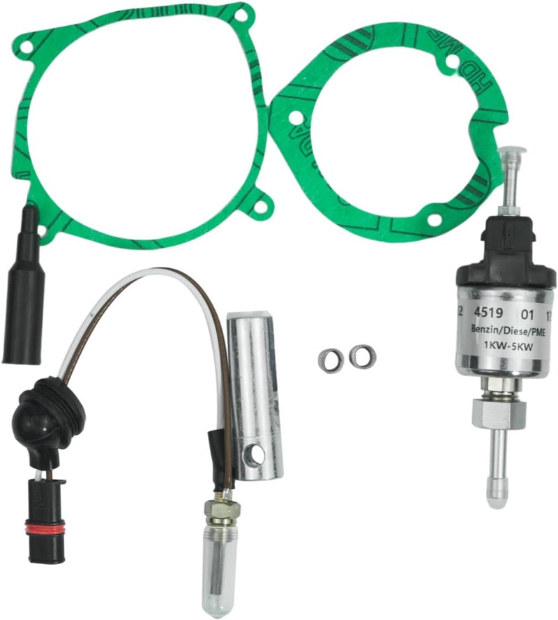 Forcitory 12V Heater Glow Plug Repair Kit and 12V Fuel Metering Pump Heater Fit for Eberspacher Espar Airtronic 2KW D2 D4 D4S Parking Heater Maintenance with Strainer Screen Replacement for 22451901 - Image 1